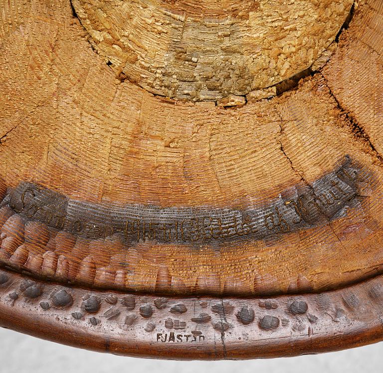 Knut Fjaestad, stabbestol, jugend, Sverige, 1915.