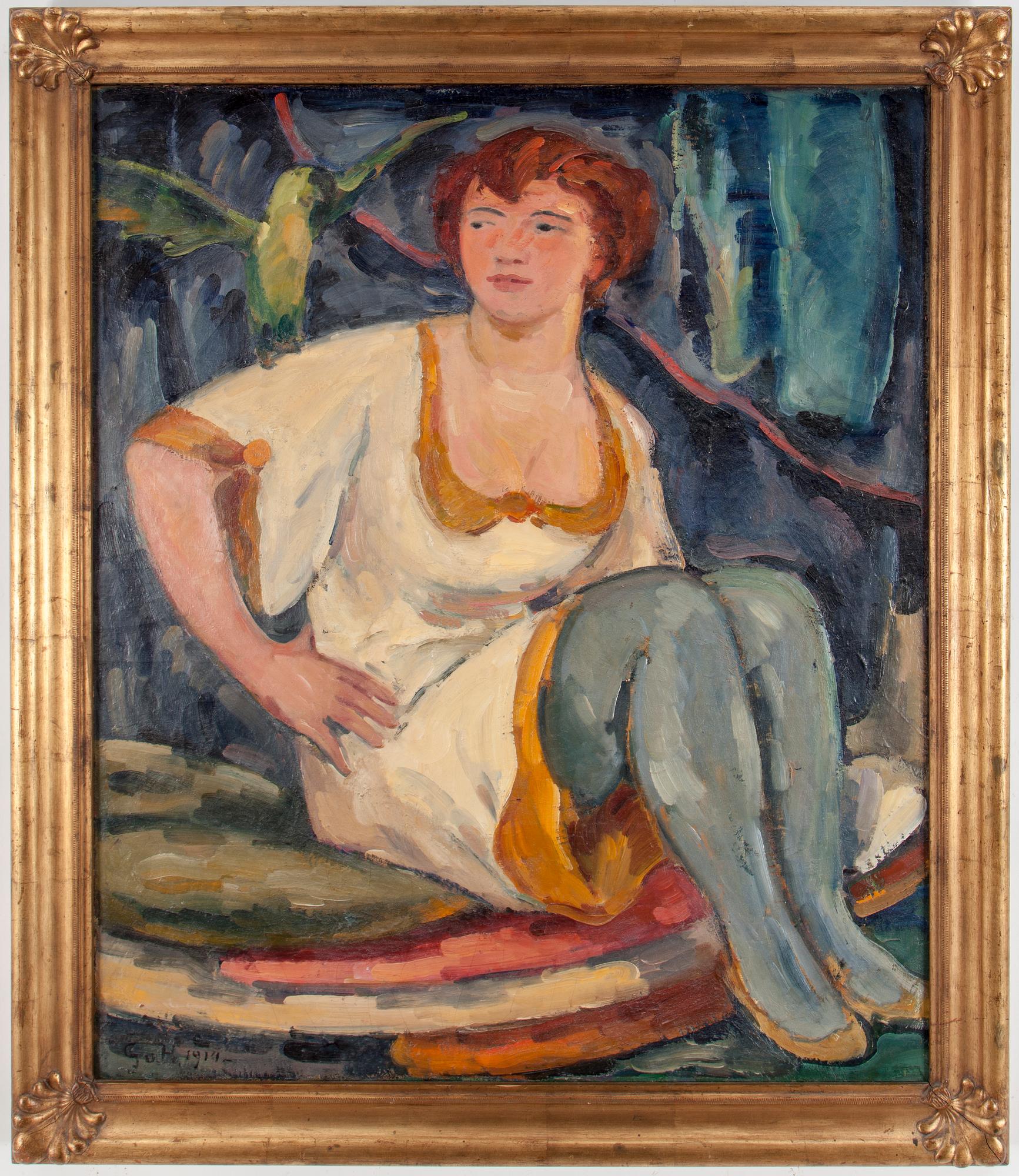 GÖSTA VON HENNIGS, olja på duk, signerad GvH och daterad 1914. Även signerad Gösta von Hennigs a tergo.