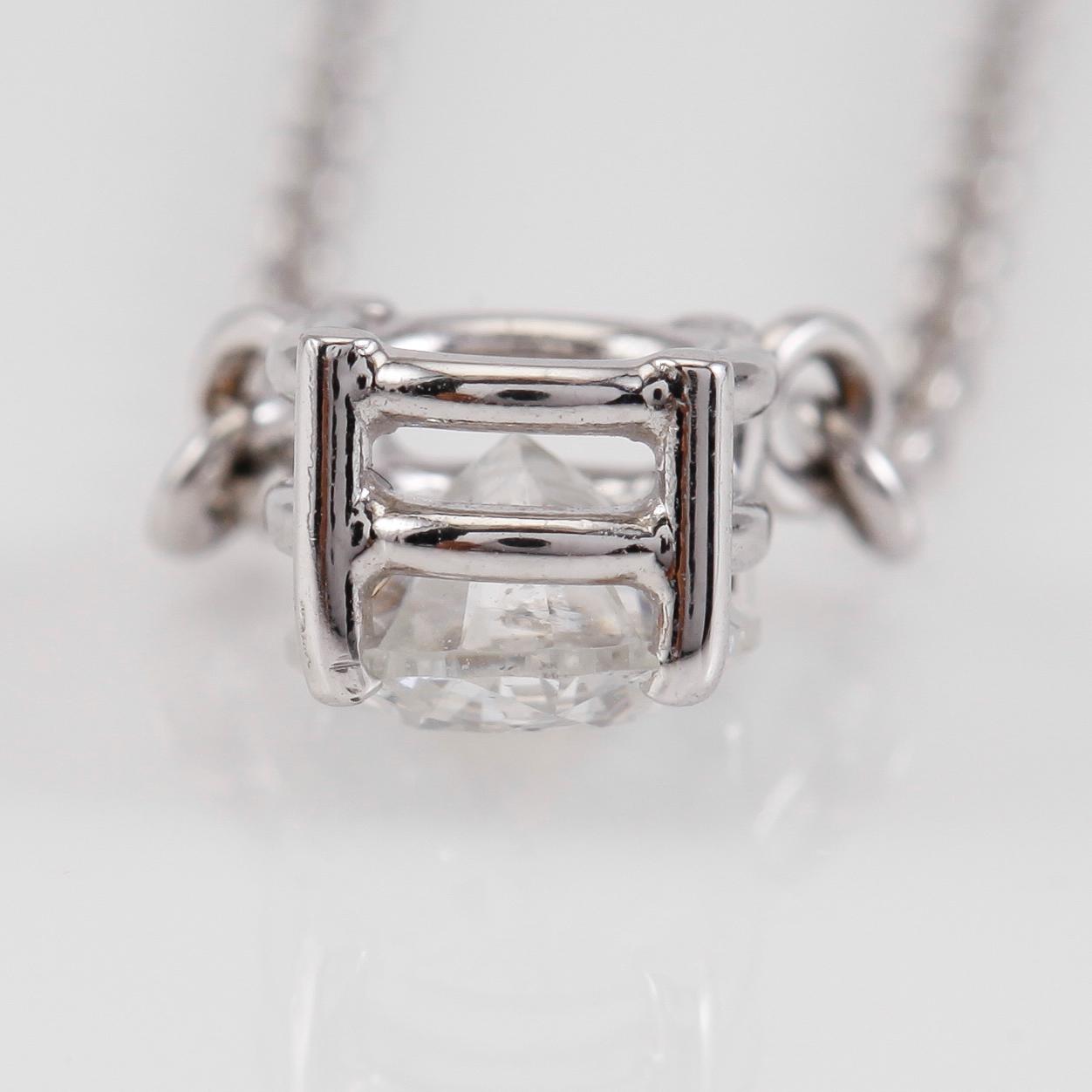 COLLIER, 18K vitguld och diamant ca 0.83 ct.