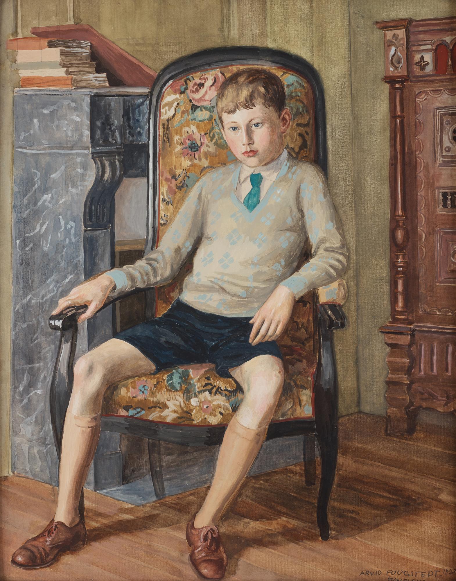 Arvid Fougstedt, "Goose Portrait" (The Artist's Son Erik).