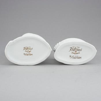 VASER, 2 st, stengods, "Terra" Bertil Vallien. Rörstrand.