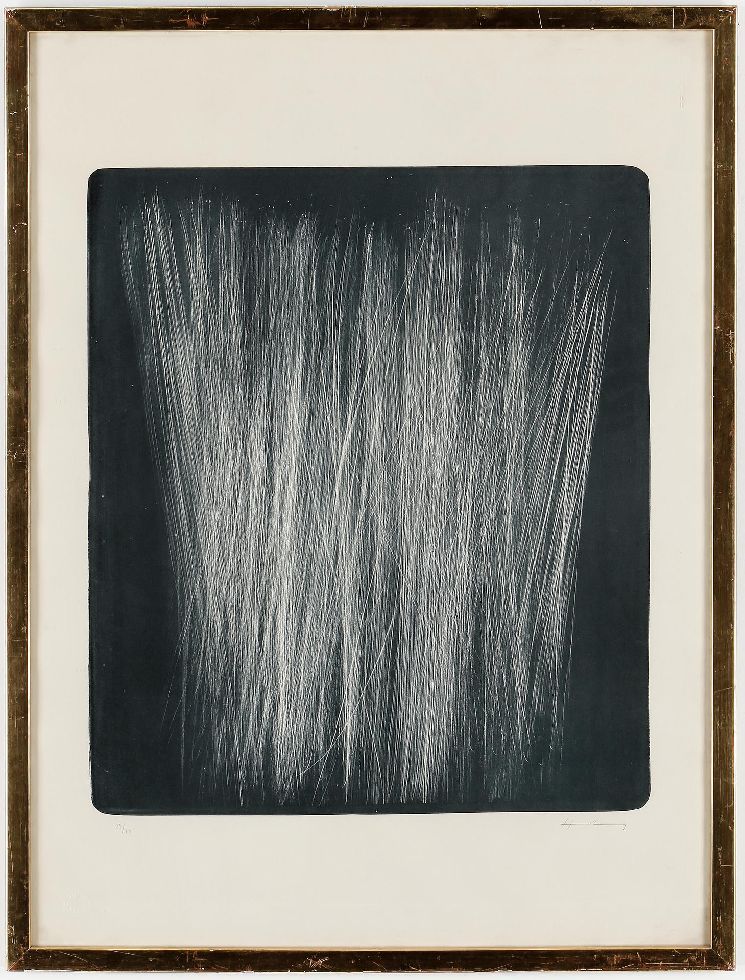 HANS HARTUNG, färglitografi. Signerad och numrerad 39/75.