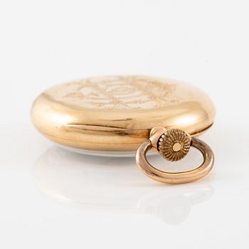 Pocket watch, 14K gold, 32 mm.