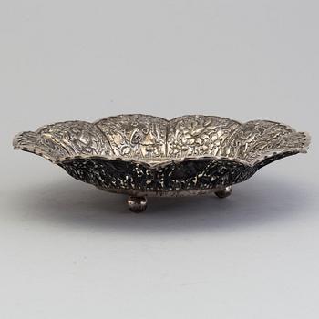 a oriental silver bowl.