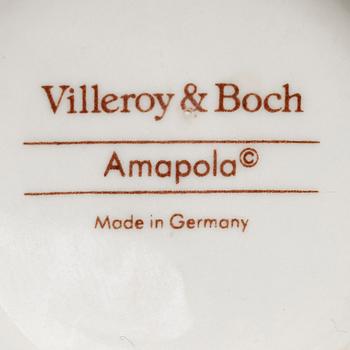 KAFFESERVIS, 18 delar, porslin, "Amapola", Villeroy & Boch, Tyskland, 1900-talets slut.