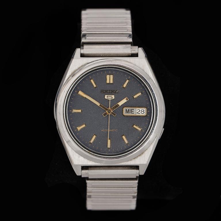 ARMBANDSUR, herr, stål, Seiko, 5, Automatic, 1980-tal.