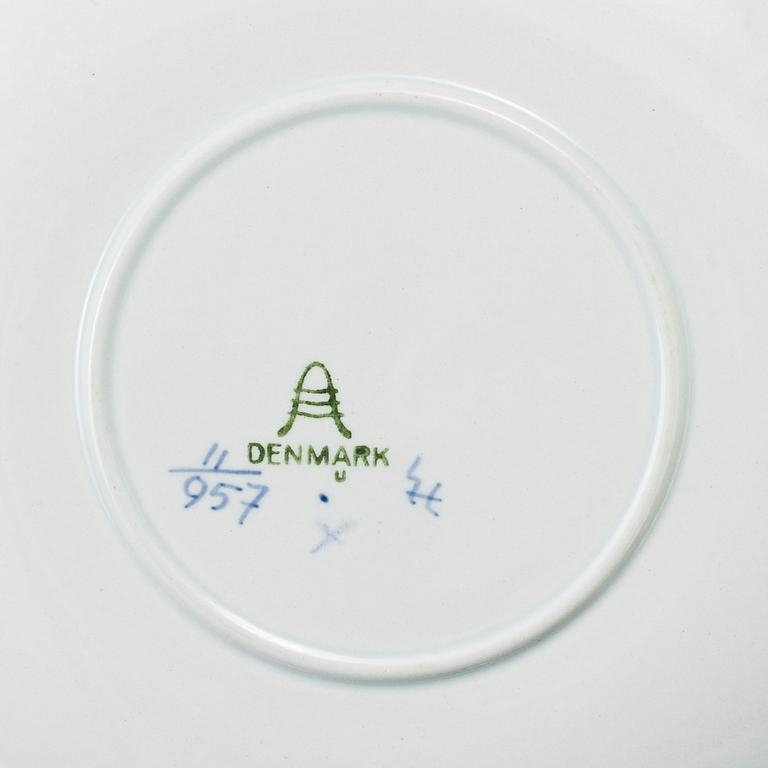 KAFFESERVIS, 10 delar, porslin, "Tranquebar", Aluminia och Royal Copenhagen.