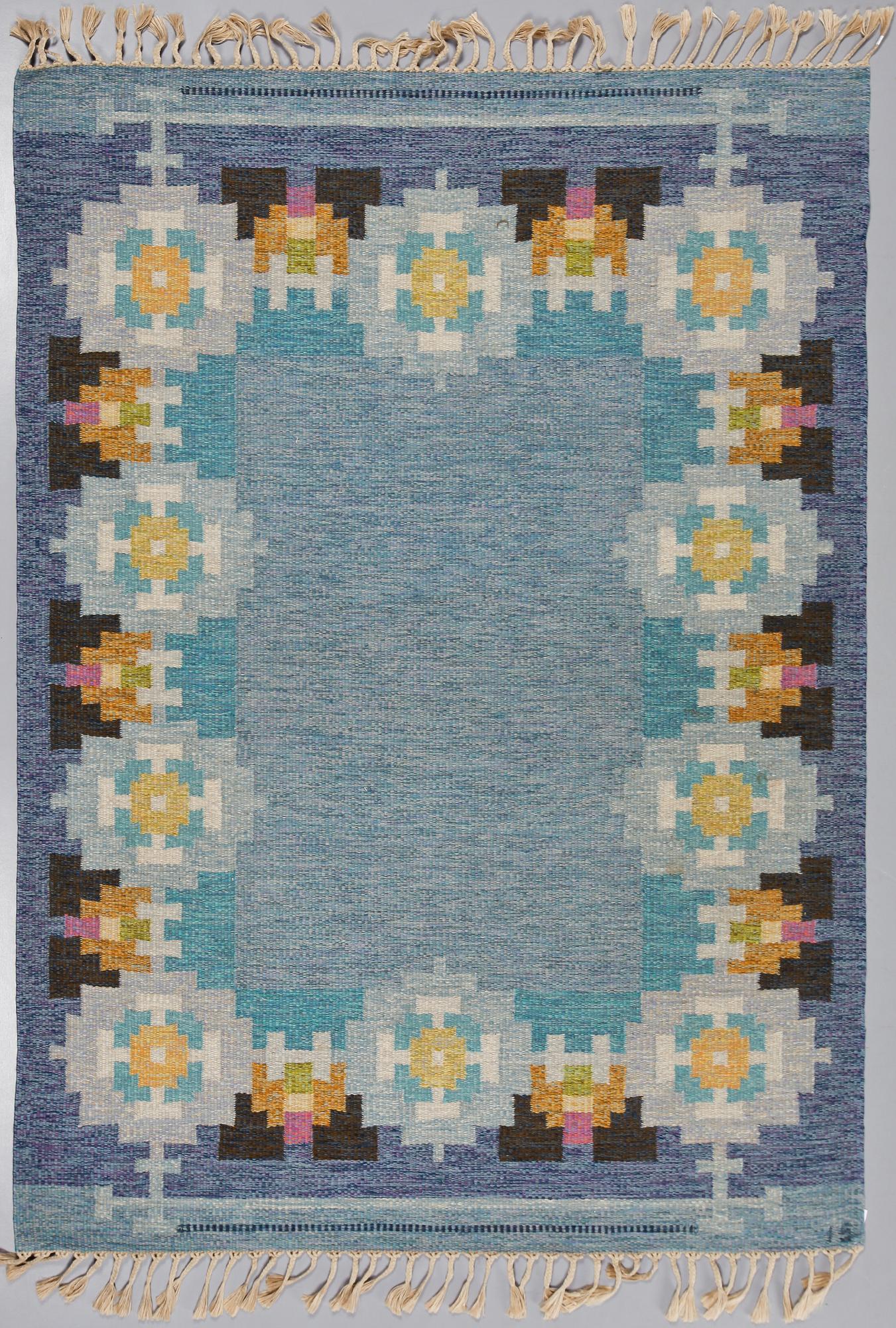 MATTA, rölakan, Ingegerd Silow, 230x169 cm, monogramsignerad, 1900-talets andra hälft.