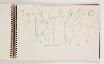 Lotte Laserstein, 10 små skissblock med teckningar.