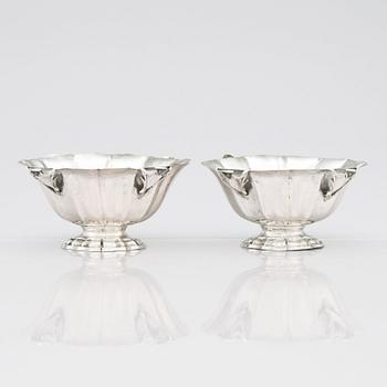 A pair of Italian Silver Sugar Bowls, Venice, mid 18th century.