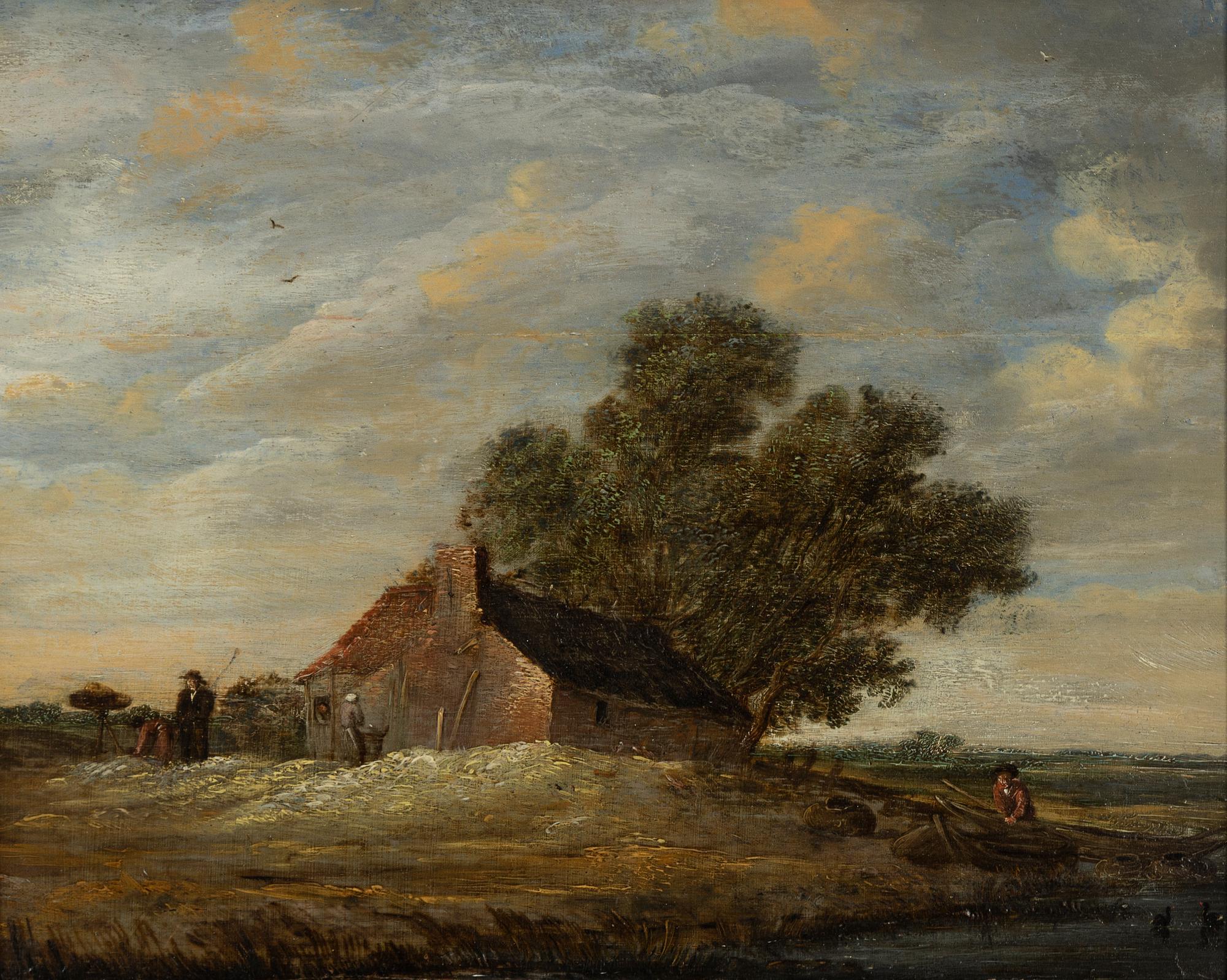 Holländsk skola, 1700-tal, olja på pannå.