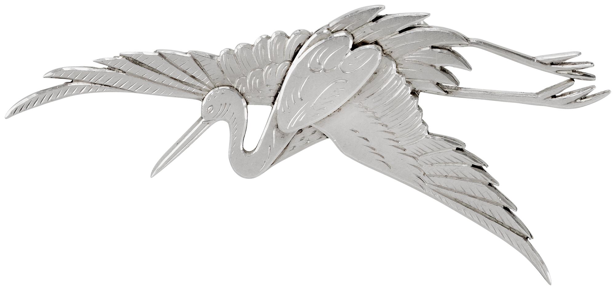 WIWEN NILSSON, brosch, Lund 1958, sterling.