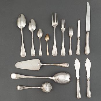 A Swedish early 20th century 166 piece silver-cutlery, Marked CGH, Stockholm 1900-1921.