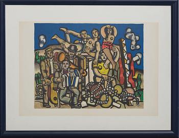 FERNAND LÉGER, after, colour lithographe, unsigned, from Derrière le Miroir nr 119 1960.