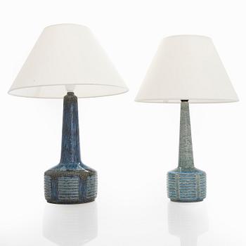 A stoneware table lamps, signed Palshus Danmark.
