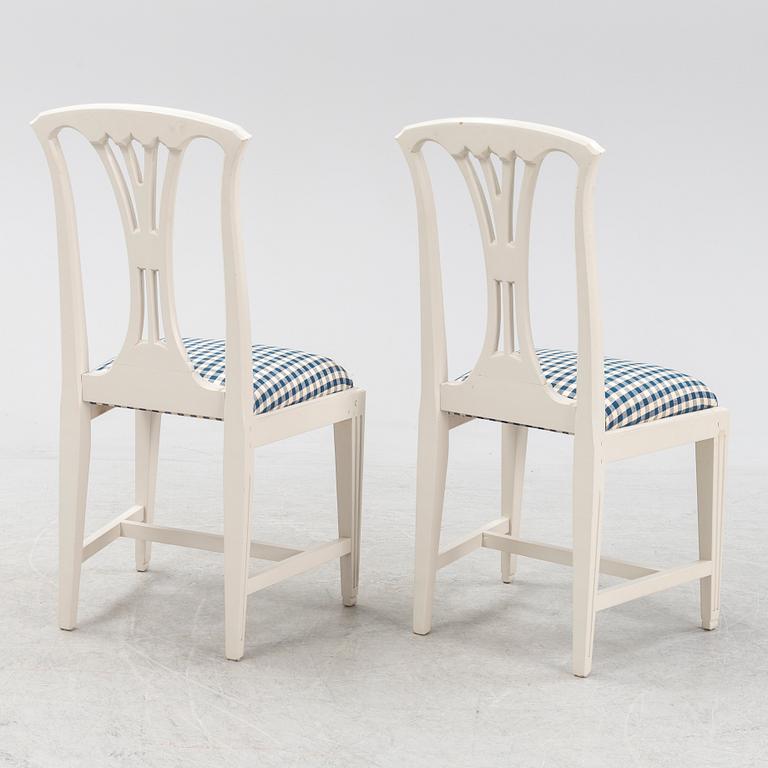 Six Gustavian style 'Fresta' chairs, IKEA, 1990's.