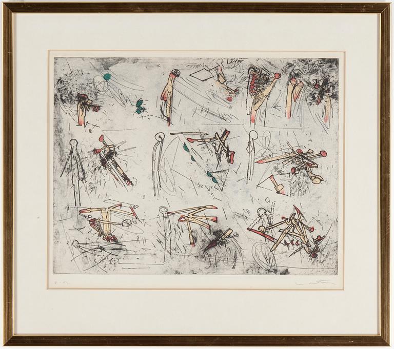 ROBERTO MATTA, färgetsning, signerad, e.a-upplaga.