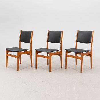 A set of six Danish 1960s teak chairs.