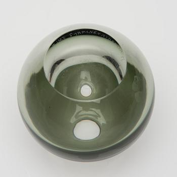 TIMO SARPANEVA, GLASSKULPTUR. "Åskboll". Sign. Timo Sarpaneva, Iittala -56.