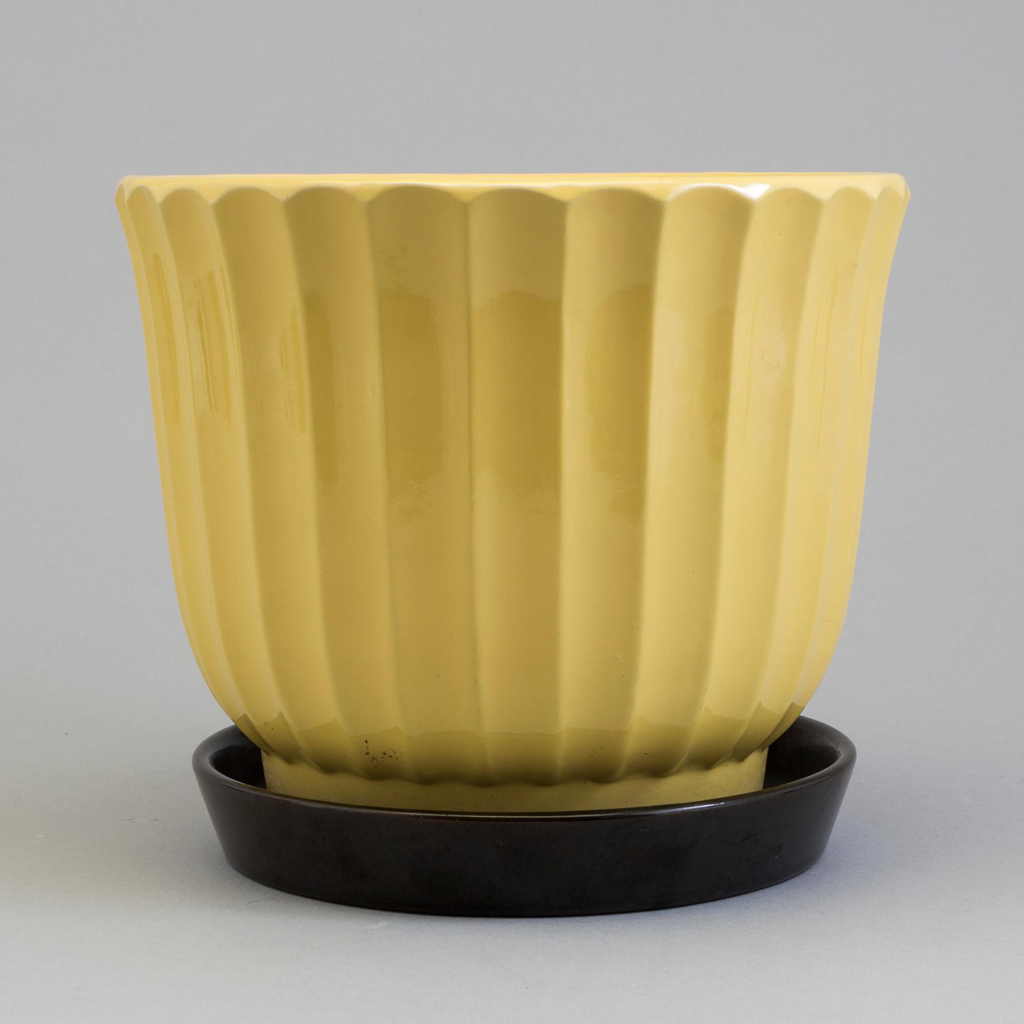 EWALD DAHLSKOG, ytterfoder samt underfat, fajans, "Tellus", Bo Fajans, 1930/40-tal.
