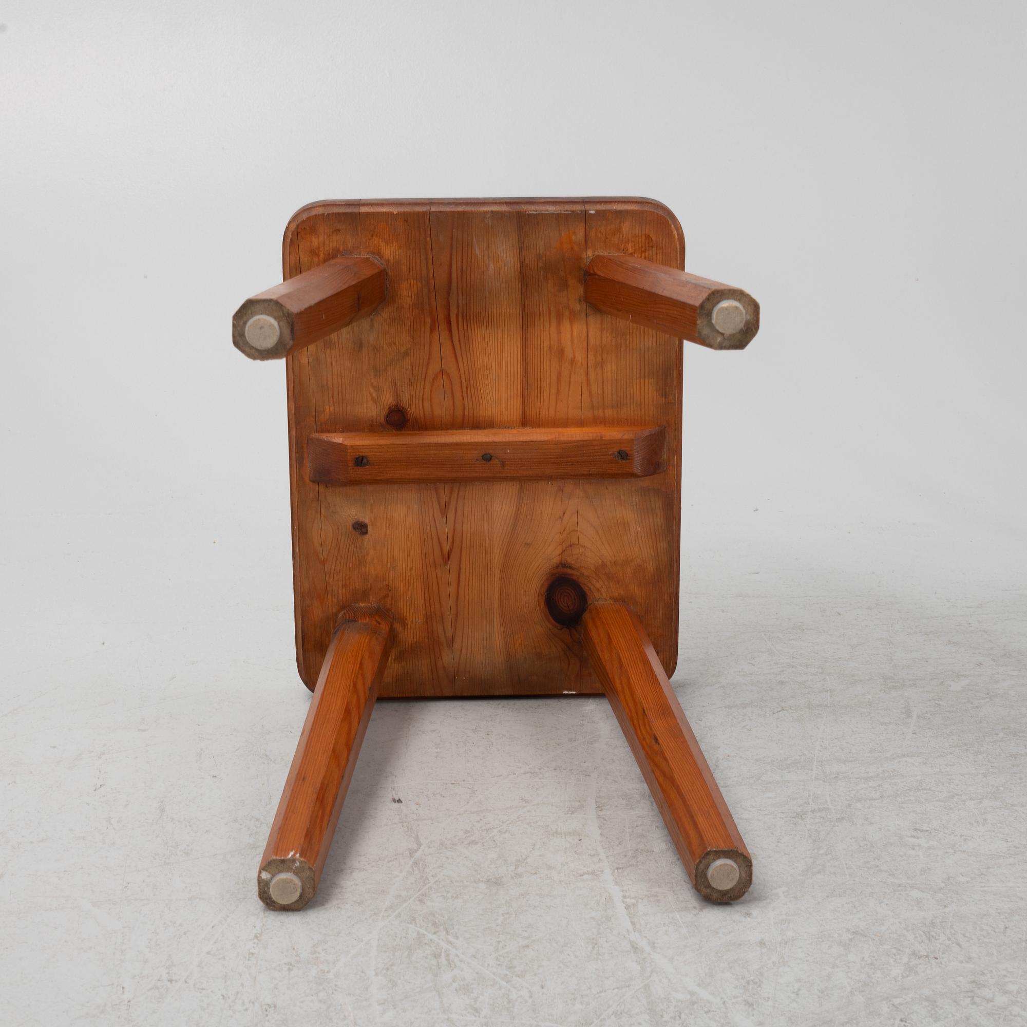 A set of three stools, 1940's.