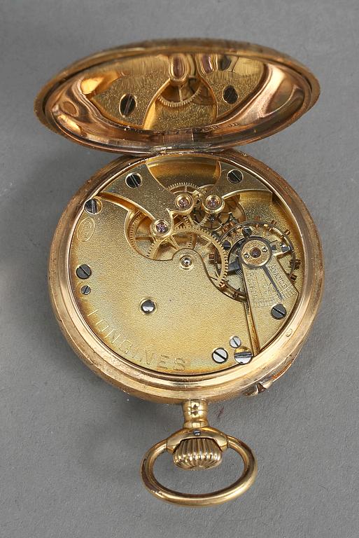 FICKUR / DAMUR, guld 18k, Longines, Grand Prix, Paris, 1900.