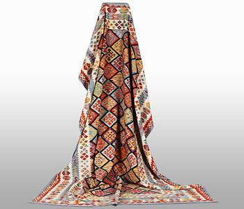 A carpet, kilim 343 x 250 cm.