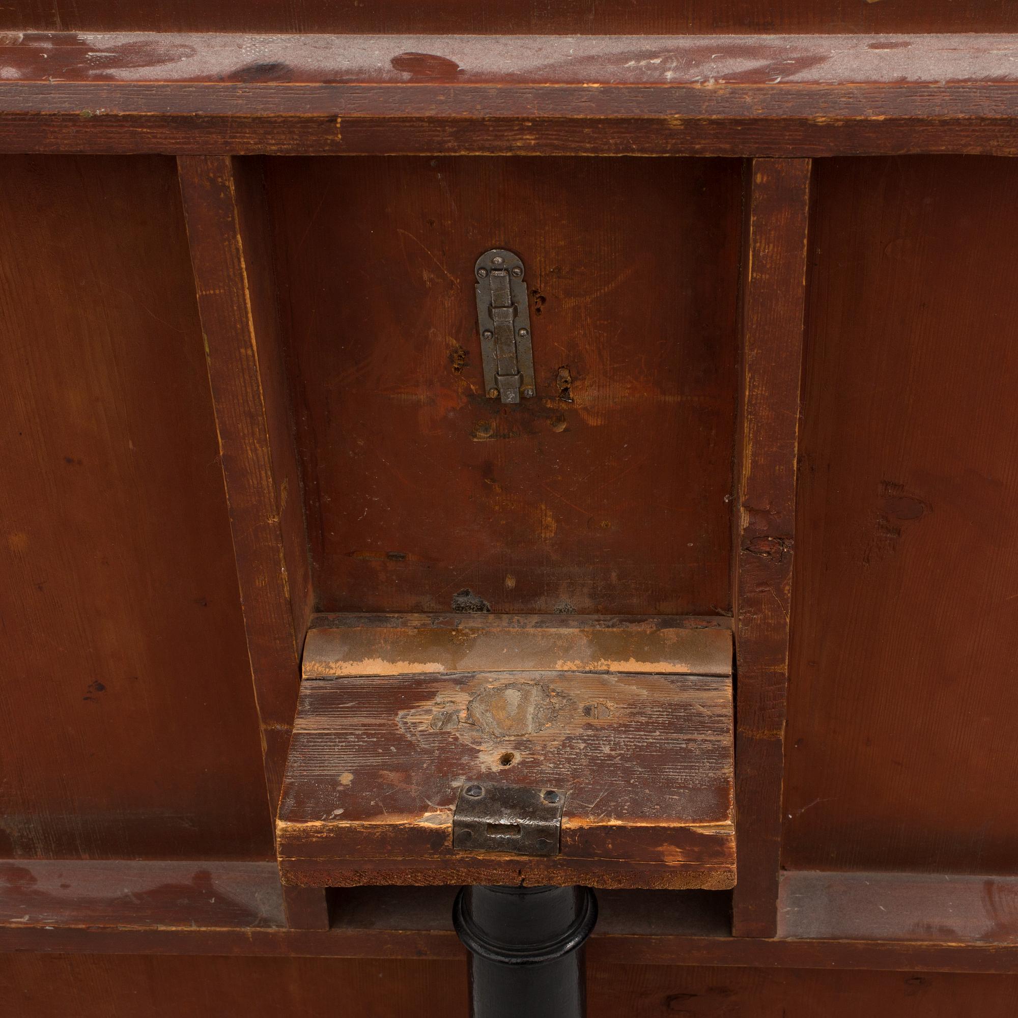 A 19th century folding table with root veneer.
