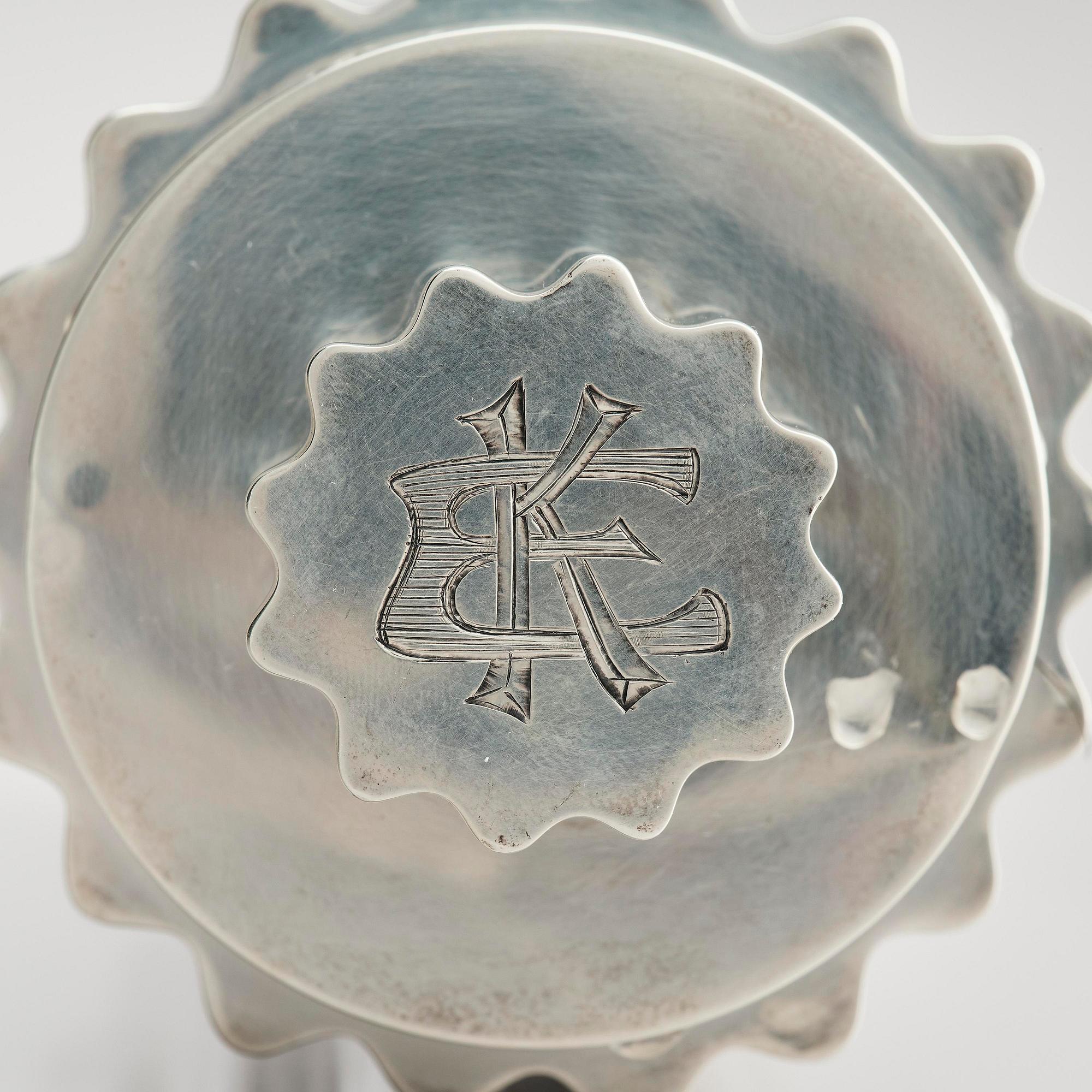 Kay Fisker, a sterling silver coctailshaker, company Anton Michelsen, Copenhagen 1940's.