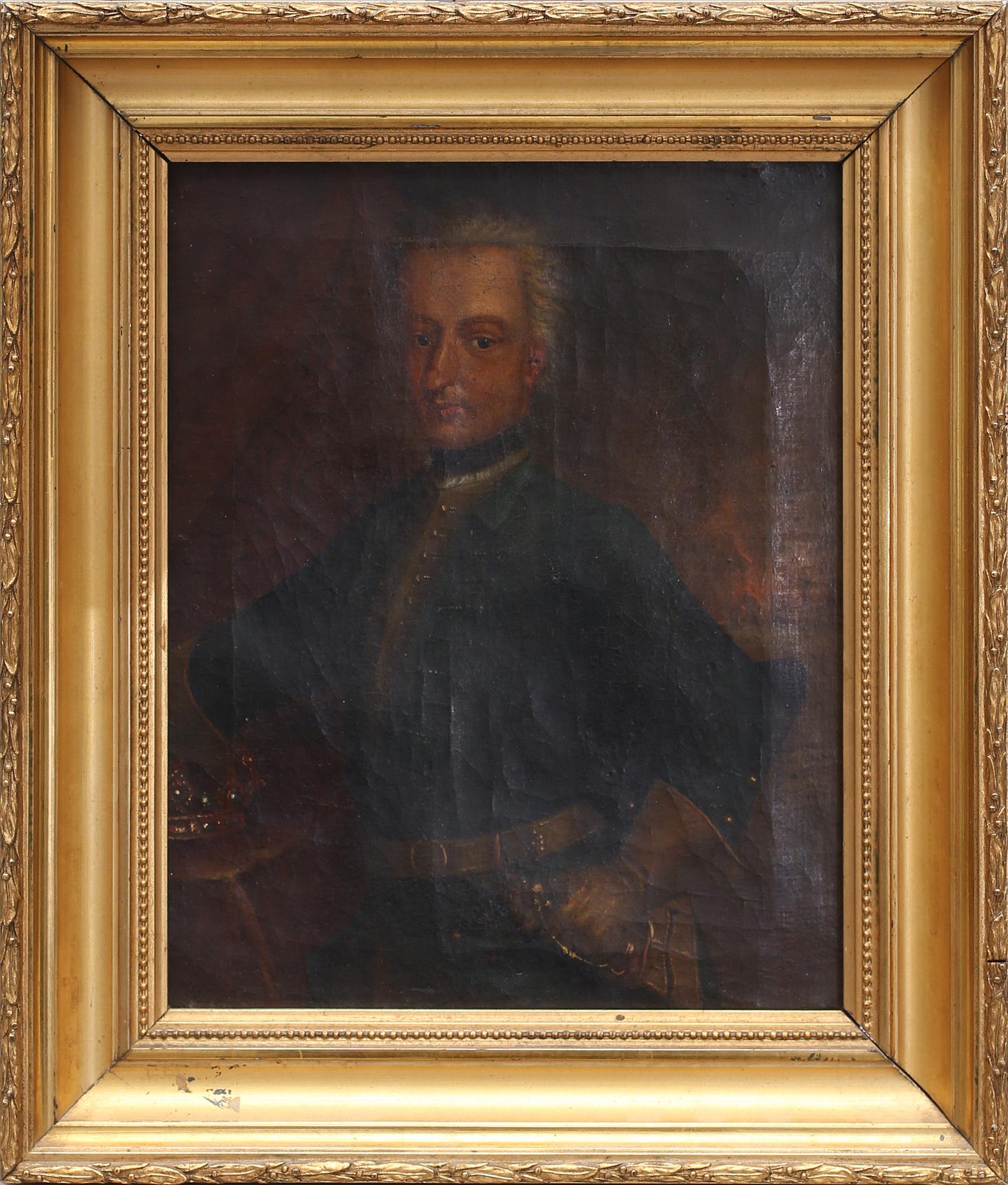OKÄND KONSTNÄR, olja på duk 1700-tal.