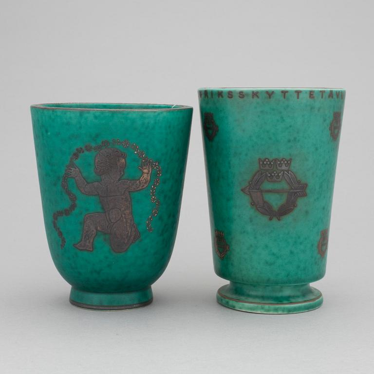 VASER, 2 st, Kåge, Argenta, Gustavsberg.