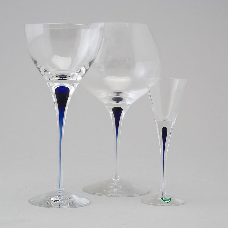 ERIKA LAGERBIELKE, glasservis, 232 delar, "Intermezzo", Orrefors, 1900-talets andra hälft.