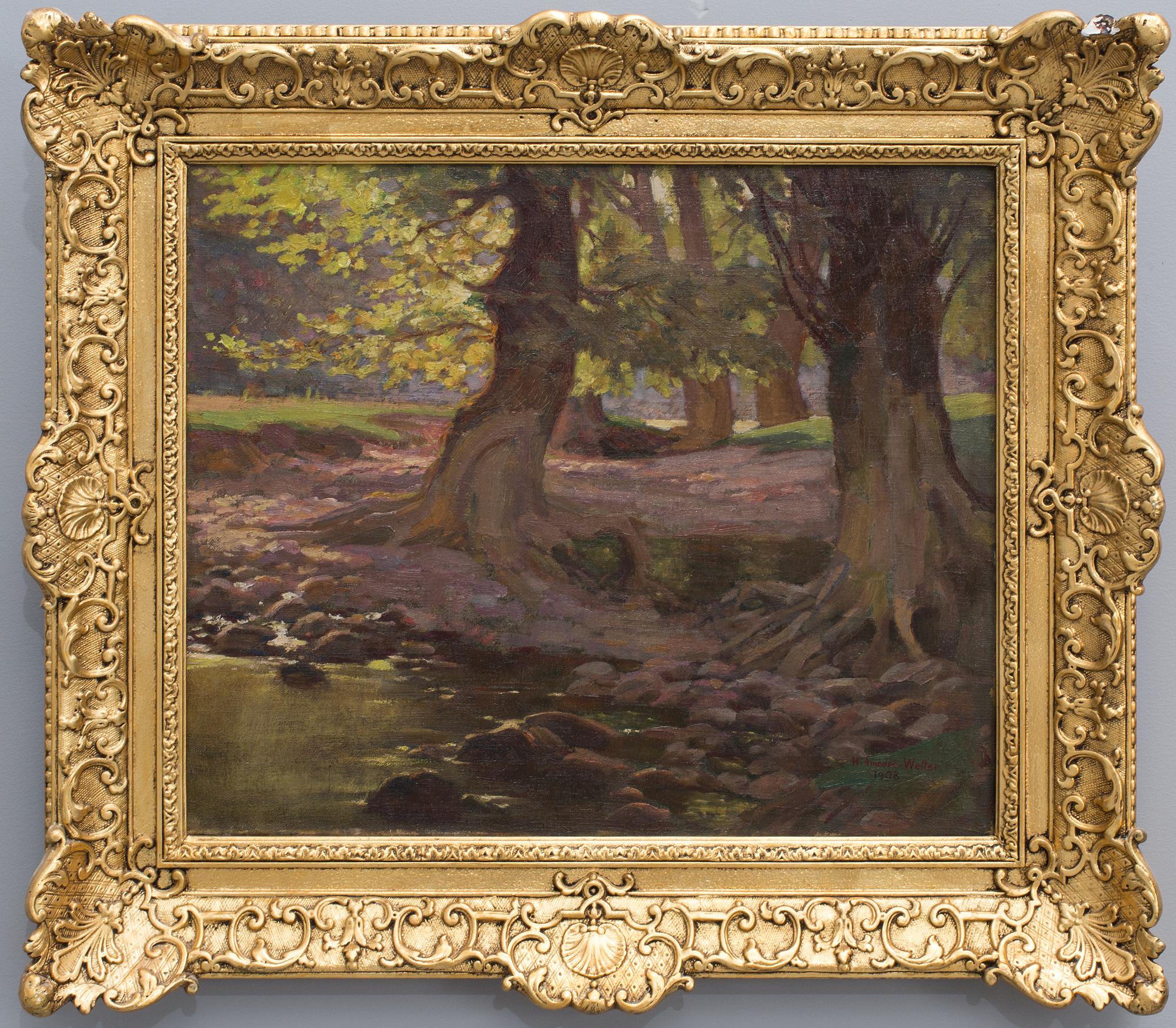 HENRI AMÉDÉE-WETTER, olja på duk. Signerad och daterad 1908.