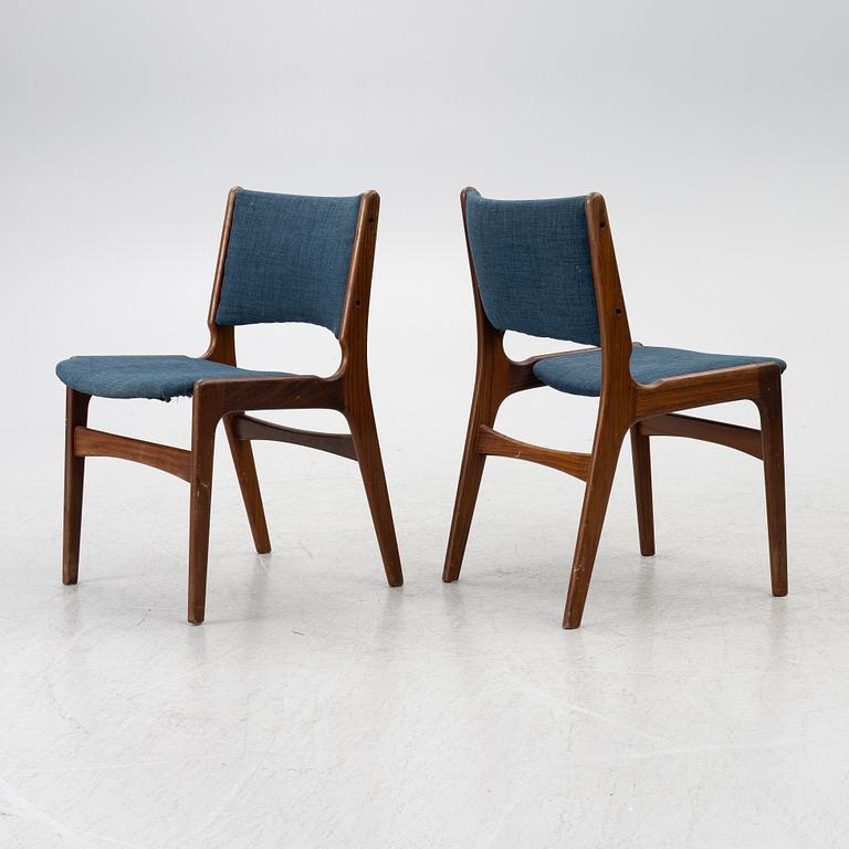 Erik Buch, six model 89 chairs, Odense, Denmark, 1960s.