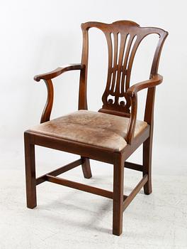 ARMLÄNSTOL, Chippendalestil, Nordiska Kompaniet, tidigt 1900-tal.