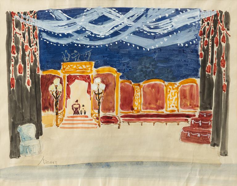Stellan Mörner, Theatre lounge.