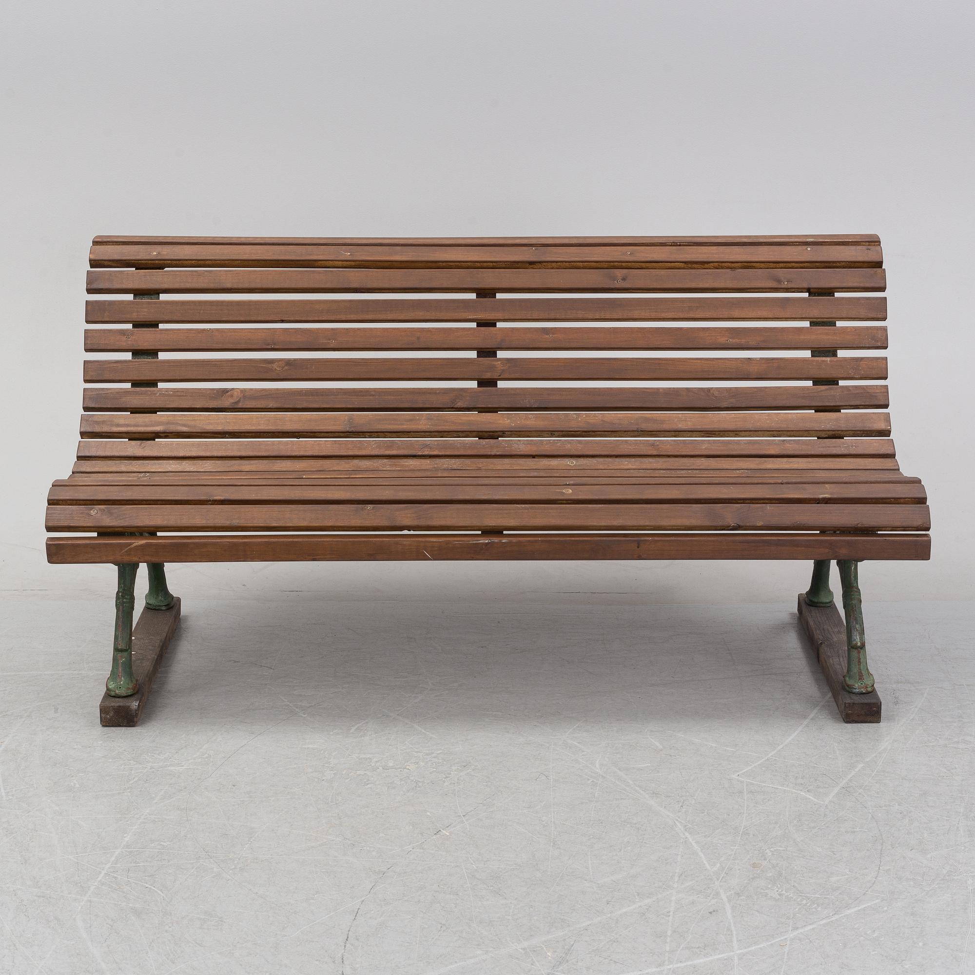 A garden sofa, circa 1900.