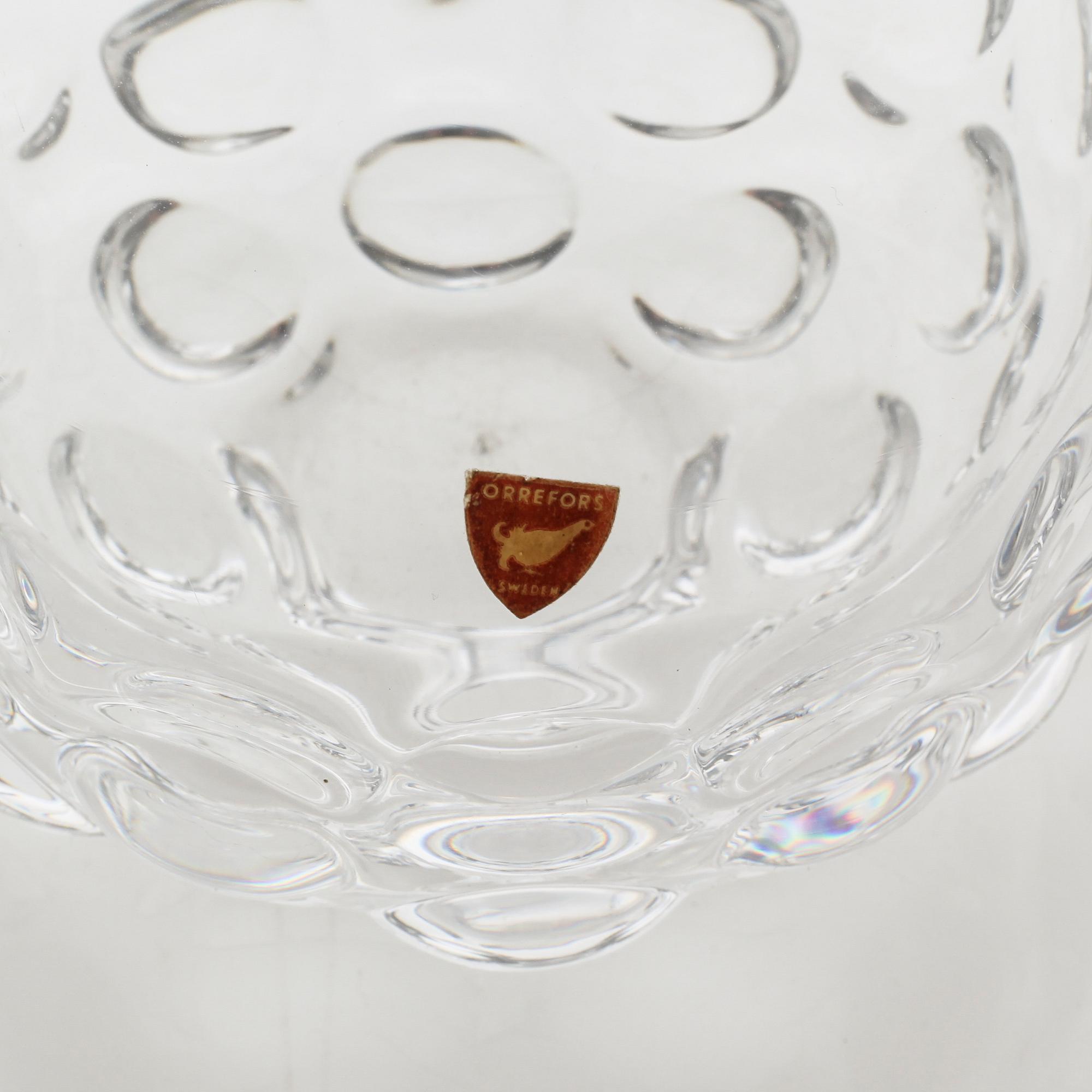 SVEN PALMQVIST, glas, vas Orrefors, omkring 1900-talets mitt.