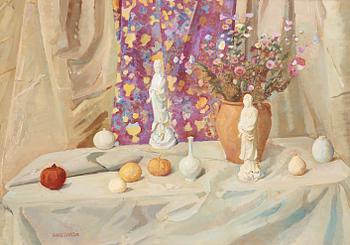 18. Gunnar Svenson, Still life with figurines.