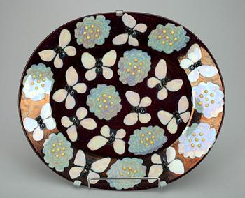 VATI, keramiikkaa, "Butterfly", sign. Birger Kaipiainen, nro 186/300, Arabia Art Made in Finland 1982.