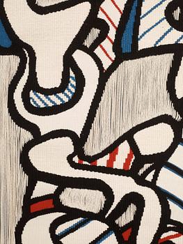 VÄVD TAPET. "Arborescence". Gobelängteknik och "transparent väv". 162 x 117,5 cm. Komponerad av Jean Dubuffet,