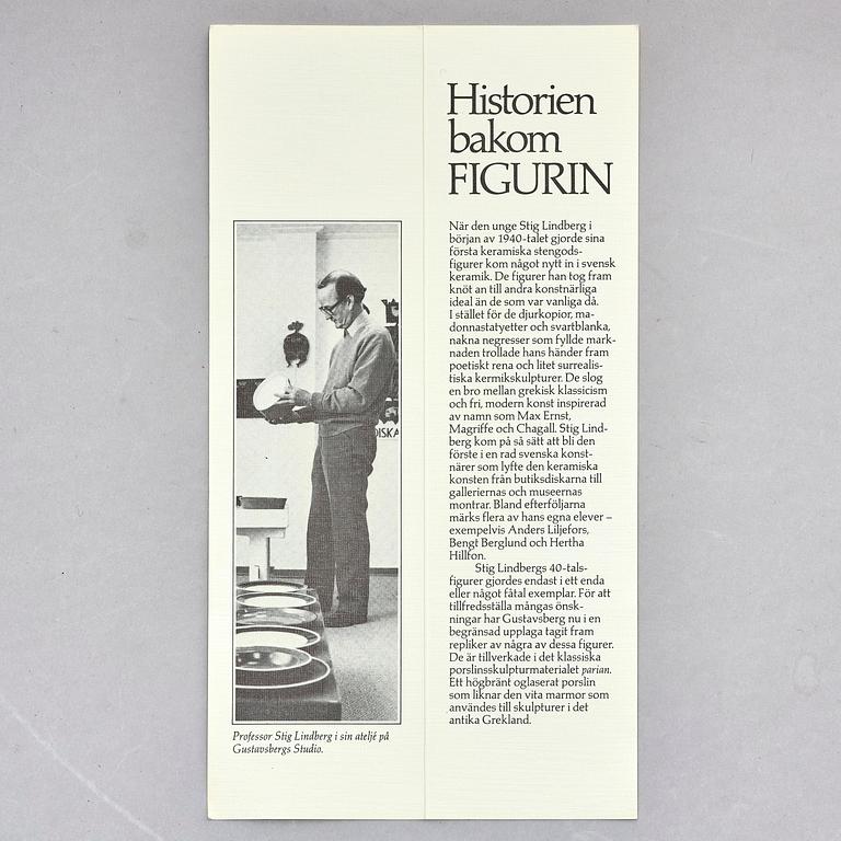 Stig Lindberg, "Narcissus", a parian porcelain sculpture, Gustavsberg 1970s, from the "Figurin" series, ed. 375/500.