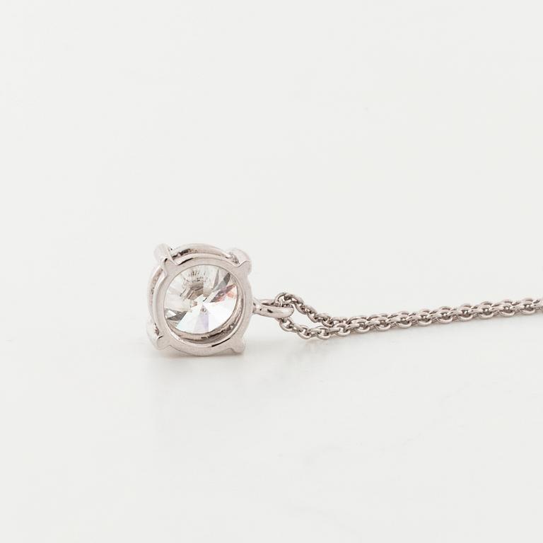 COLLIER, med briljantslipad diamant ca 1.00 ct.
