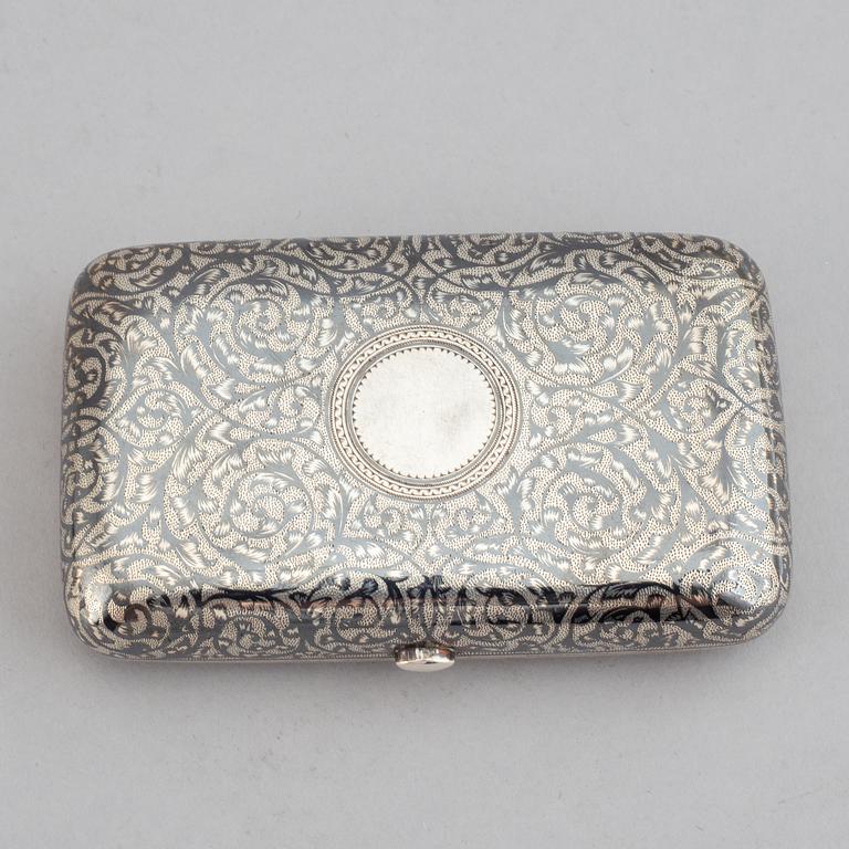 A russian silver niello box,  Moscow 1895.