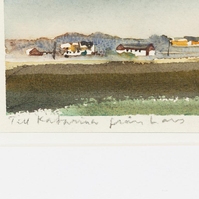 Lars Lerin, Landskap med hus.