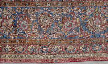 A carpet, a semi-antique silk Kashan, ca 317 x 207-210,5 cm.