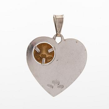 Pendant, 18K gold and white gold, Uno A Erre, Italy.