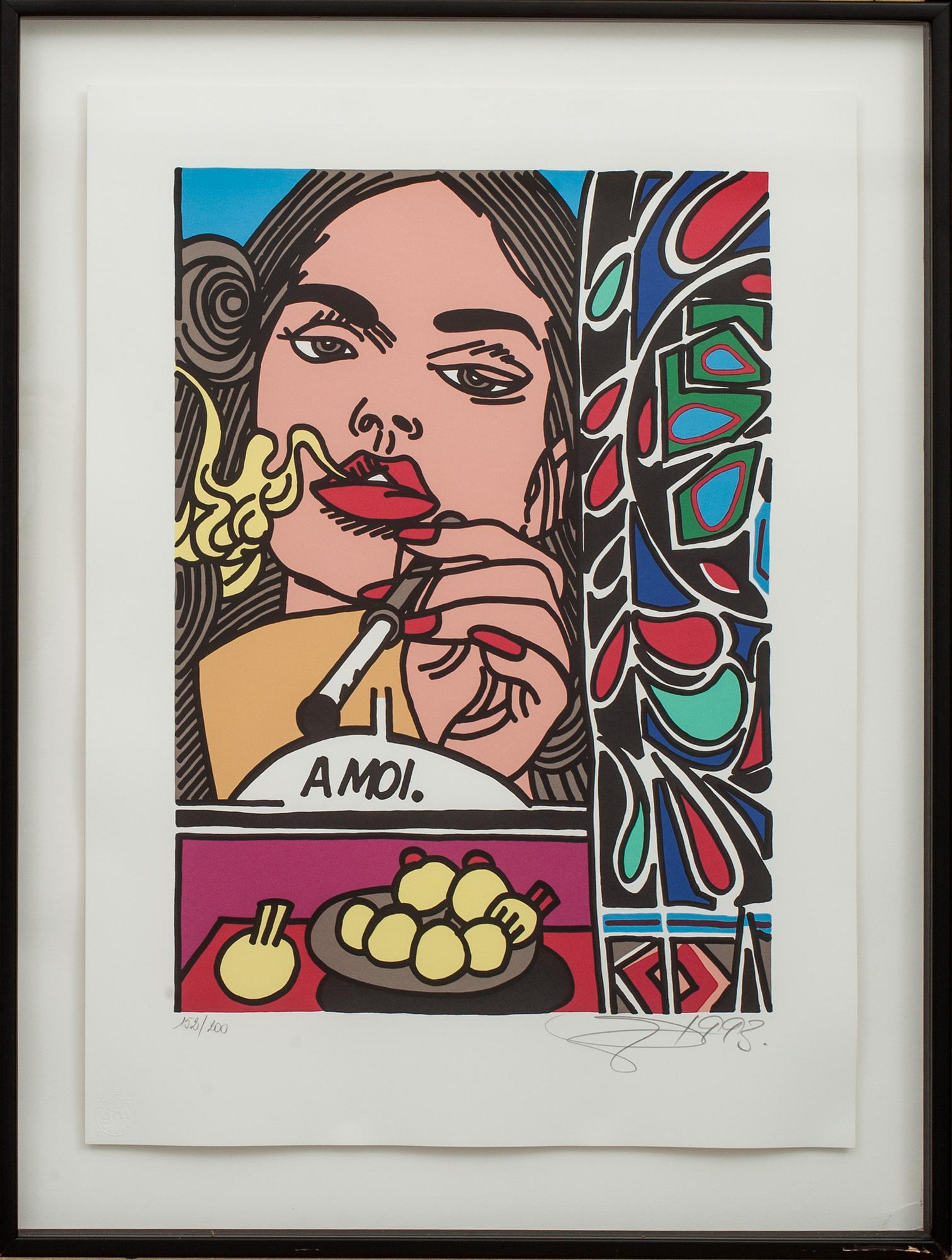 ERRÓ GUDMUNDUR GUDMUNDSSON, 2 st. färgseriegrafi, signerade, numrerade och daterade. 185/200 1996 samt 152/200 1993.