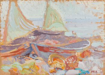Magnus Enckell, Boats by the Shore.