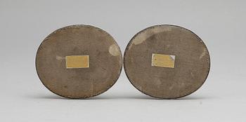 LJUSSTAKAR, ett par, silver, K & EC, Göteborg 1958.